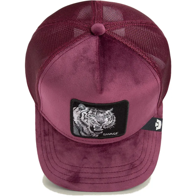 kepure-islenkta-raudona-snapback-savage-tiger-velour-the-farm-goorin-bros