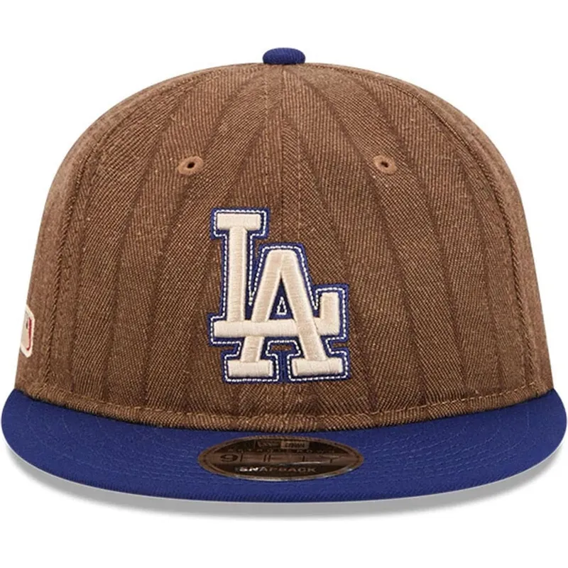 kepure-plokscia-ruda-reguliuojama-juostele-9fifty-retro-crown-wool-pinstripe-los-angeles-dodgers-mlb-new-era