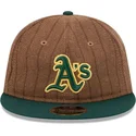 czapka-z-daszkiem-brazowo-zielona-regulowana-9fifty-retro-crown-wool-pinstripe-oakland-athletics-mlb-od-new-era