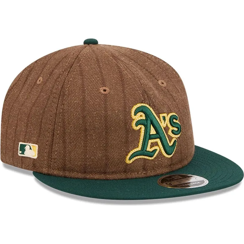 kepure-plokscia-ruda-reguliuojamas-9fifty-retro-crown-wool-pinstripe-oakland-athletics-mlb-new-era