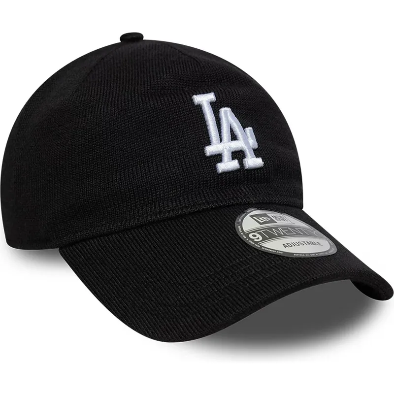 kepure-islenkta-juoda-reguliuojama-juostele-9twenty-merino-wool-los-angeles-dodgers-mlb-new-era
