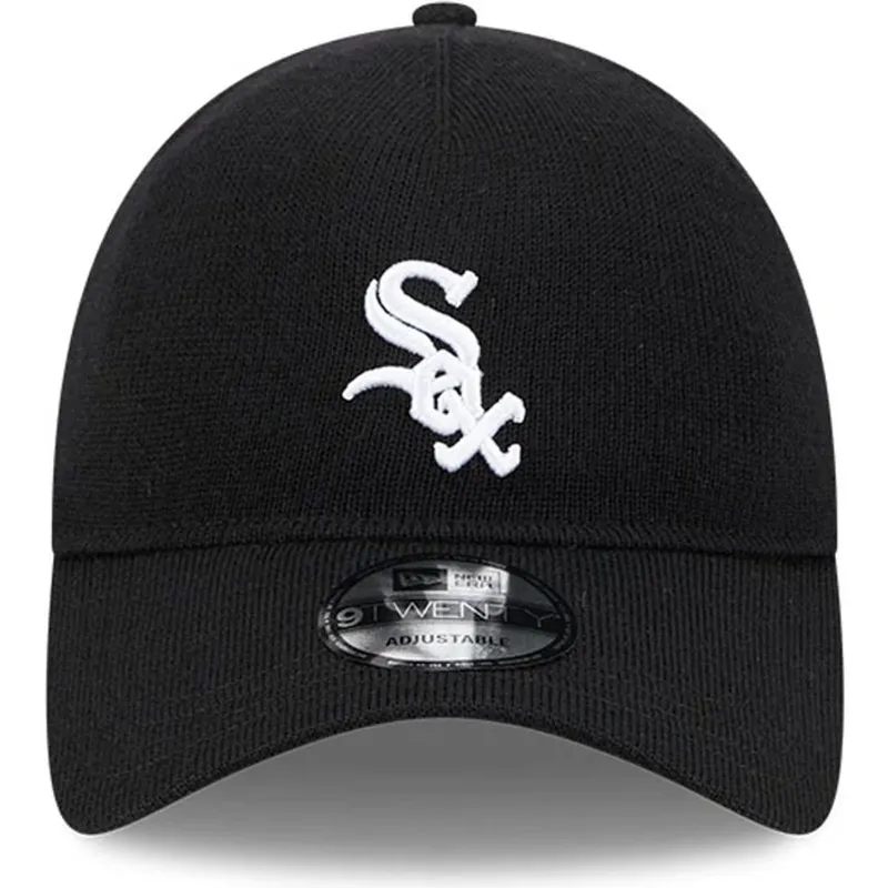czarna-regulowana-czapka-z-zakrzywionym-daszkiem-9twenty-merino-wool-chicago-white-sox-mlb-new-era