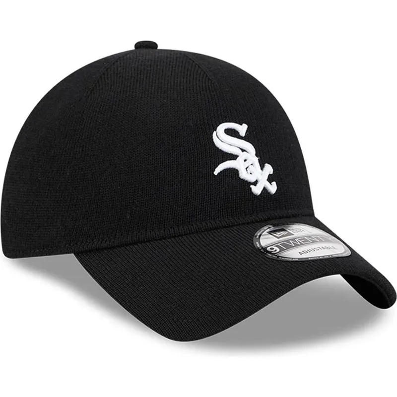 kepure-islenkta-juoda-reguliuojama-juostele-9twenty-merino-wool-chicago-white-sox-mlb-new-era