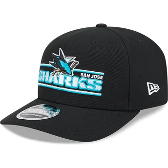 Czarna czapka z zakrzywionym daszkiem snapback 9SEVENTY Stretch Snap Stated San Jose Sharks NHL New Era