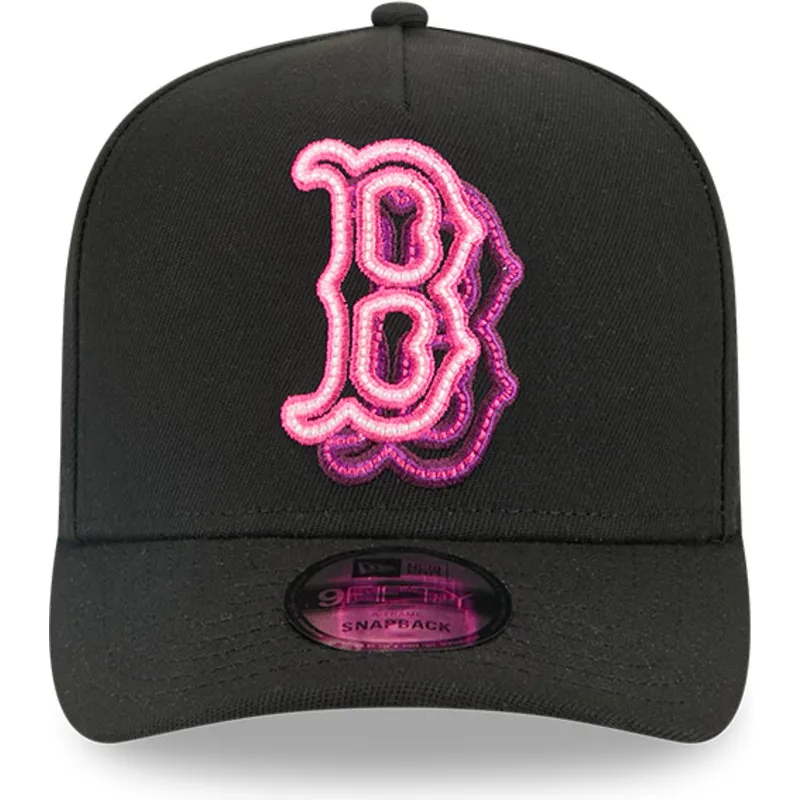 gorra-curva-negra-snapback-9fifty-a-frame-neon-de-boston-red-sox-mlb-de-new-era