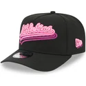 czarna-czapka-z-zakrzywionym-daszkiem-snapback-9fifty-a-frame-neon-oakland-athletics-mlb-od-new-era