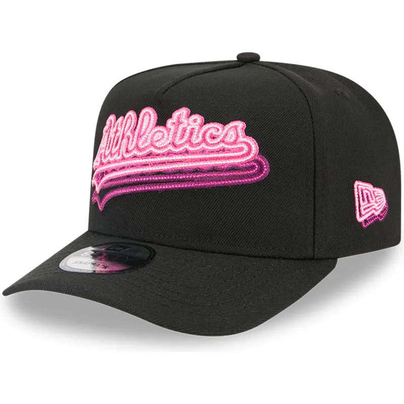 kepure-islenkta-juoda-snapback-9fifty-a-frame-neon-oakland-athletics-mlb-new-era