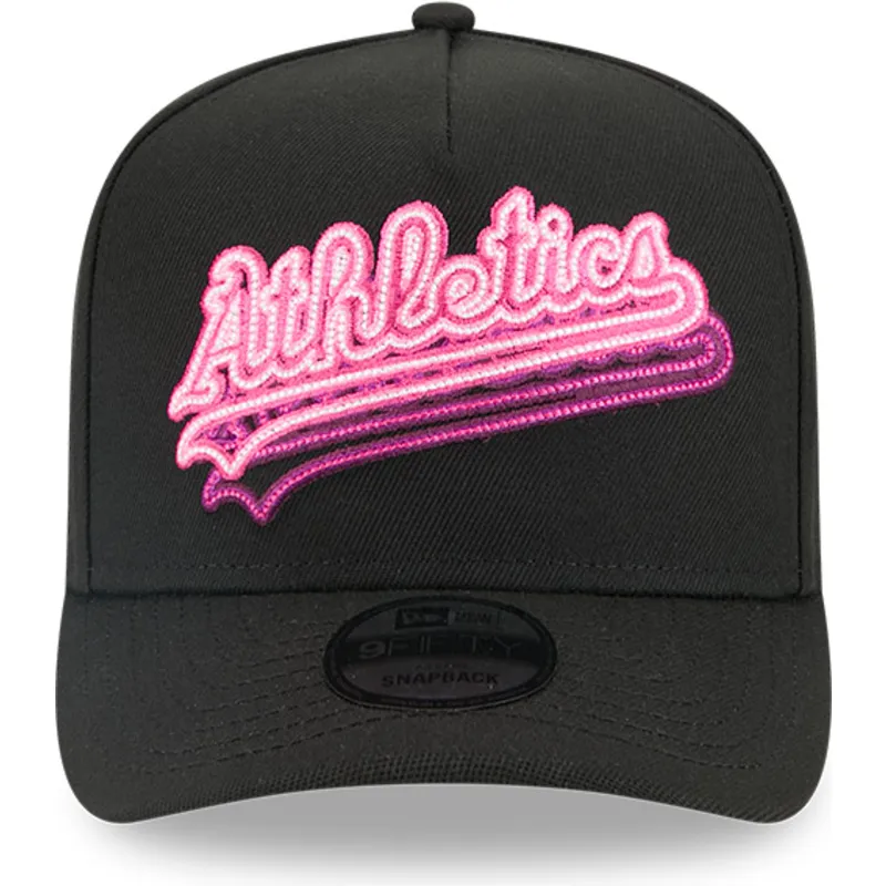 kepure-islenkta-juoda-snapback-9fifty-a-frame-neon-oakland-athletics-mlb-new-era