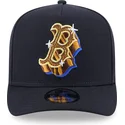 kepure-islenkta-tamsiai-melyna-snapback-9fifty-a-frame-emblem-boston-red-sox-mlb-new-era