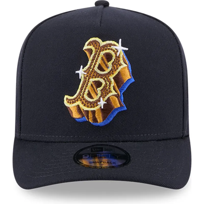 kepure-islenkta-tamsiai-melyna-snapback-9fifty-a-frame-emblem-boston-red-sox-mlb-new-era