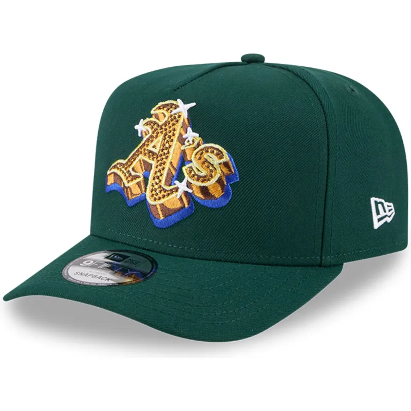 zielona-czapka-z-zakrzywionym-daszkiem-snapback-9fifty-a-frame-emblem-oakland-athletics-mlb-new-era