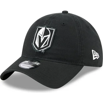 Czarna zakrzywiona czapka regulowana 9TWENTY Stamp Vegas Golden Knights NHL od New Era