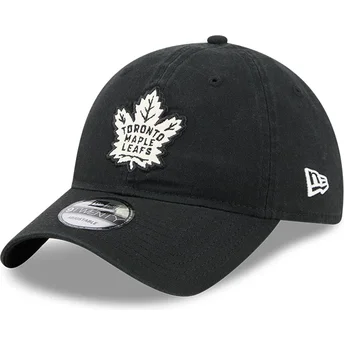 Regulowana czarna czapka z zakrzywionym daszkiem 9TWENTY Stamp Toronto Maple Leafs NHL marki New Era