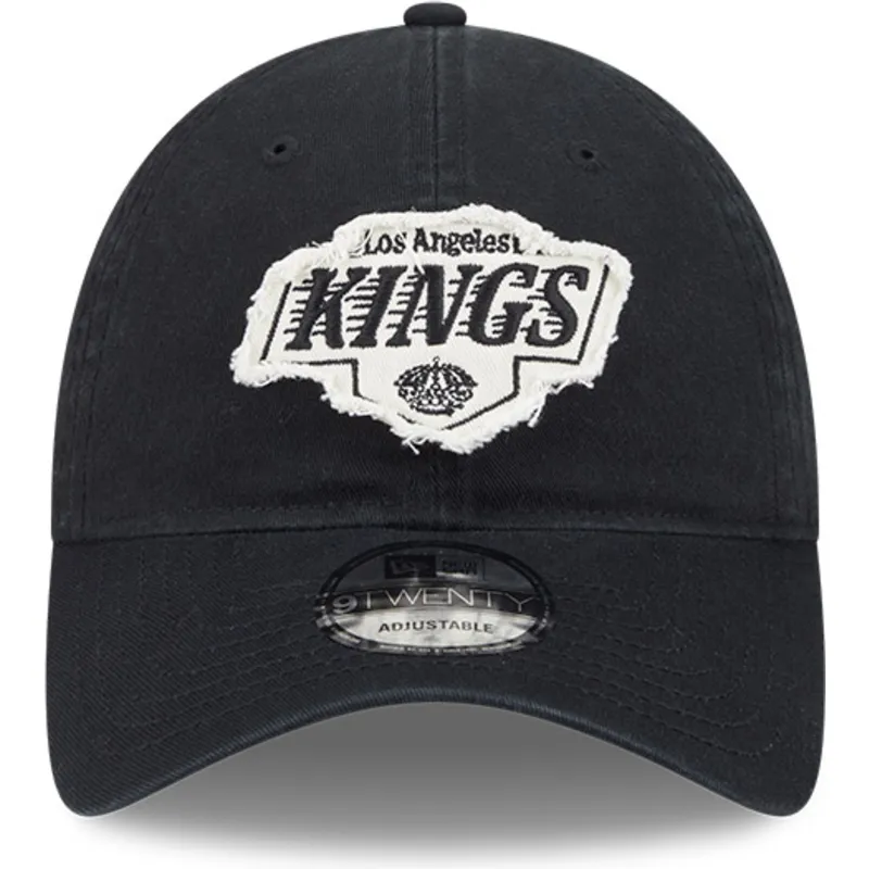 kepure-islenkta-juoda-reguliuojama-juostele-9twenty-stamp-los-angeles-kings-nhl-new-era