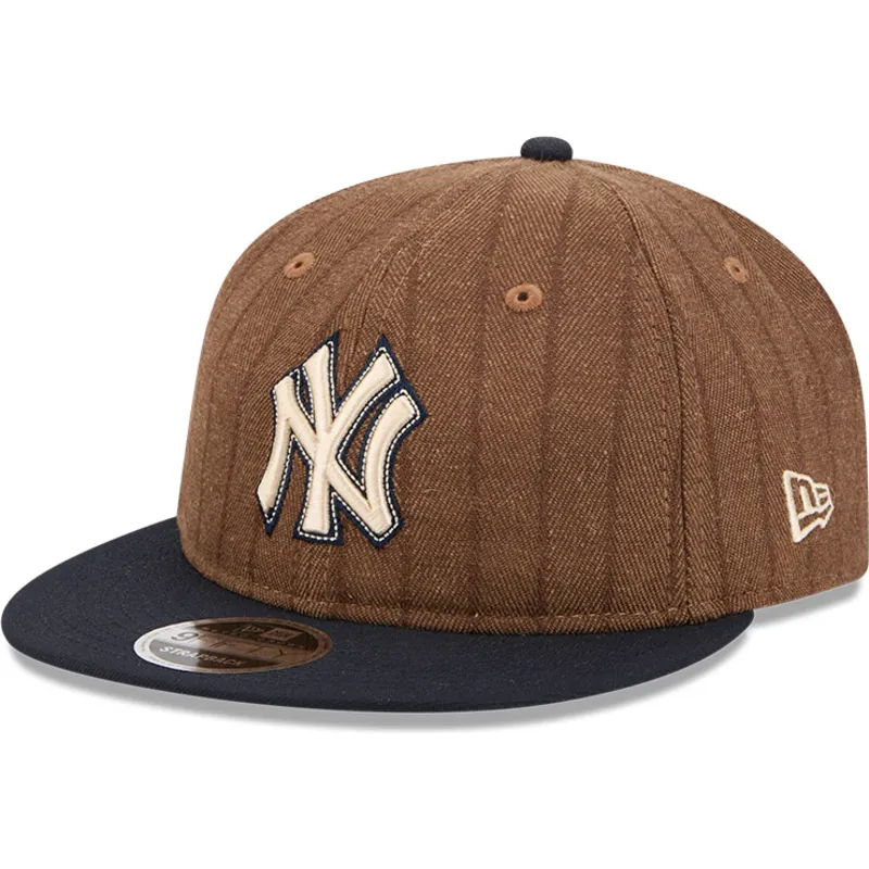 kepure-plokscia-ruda-reguliuojama-juostele-9fifty-retro-crown-wool-pinstripe-new-york-yankees-mlb-new-era