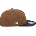 new-era-flat-brim-9fifty-retro-crown-wool-pinstripe-new-york-yankees-mlb-brown-and-navy-blue-adjustable-cap