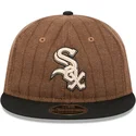 cap-plokscia-brown-adjustable-strap-9fifty-retro-crown-wool-pinstripe-chicago-white-sox-mlb-new-era