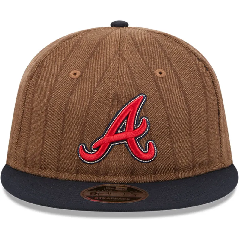 kepure-plokscia-ruda-reguliuojama-juostele-9fifty-retro-crown-wool-pinstripe-atlanta-braves-mlb-new-era