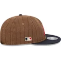 gorra-plana-marron-y-azul-marino-ajustable-9fifty-retro-crown-wool-pinstripe-de-atlanta-braves-mlb-de-new-era