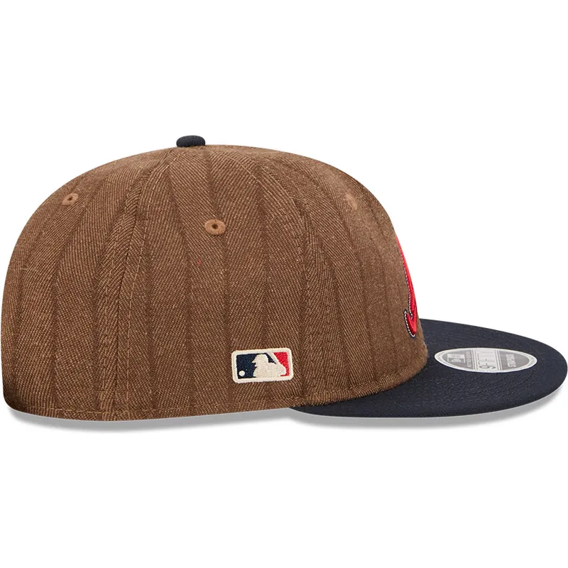 kepure-plokscia-ruda-reguliuojama-juostele-9fifty-retro-crown-wool-pinstripe-atlanta-braves-mlb-new-era