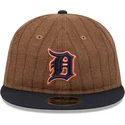 new-era-flat-brim-9fifty-retro-crown-wool-pinstripe-detroit-tigers-mlb-brown-and-navy-blue-adjustable-cap