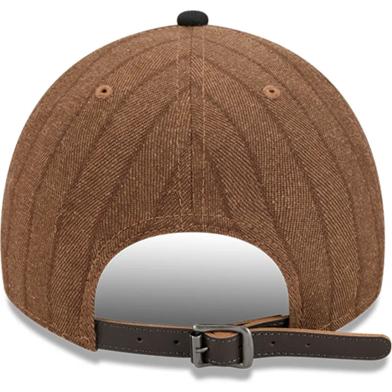 cap-islenkta-brown-adjustable-strap-9twenty-a-frame-wool-pinstripe-atlanta-braves-mlb-new-era