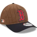 regulowana-brazowo-granatowa-czapka-z-daszkiem-9twenty-a-frame-wool-pinstripe-boston-red-sox-mlb-od-new-era