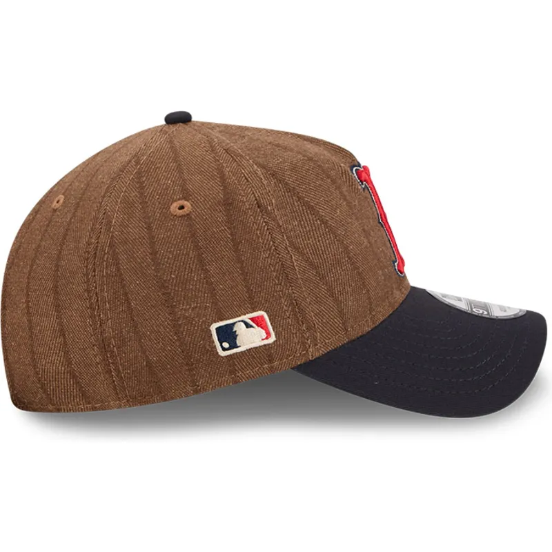 kepure-islenkta-ruda-reguliuojama-juostele-9twenty-a-frame-wool-pinstripe-boston-red-sox-mlb-new-era