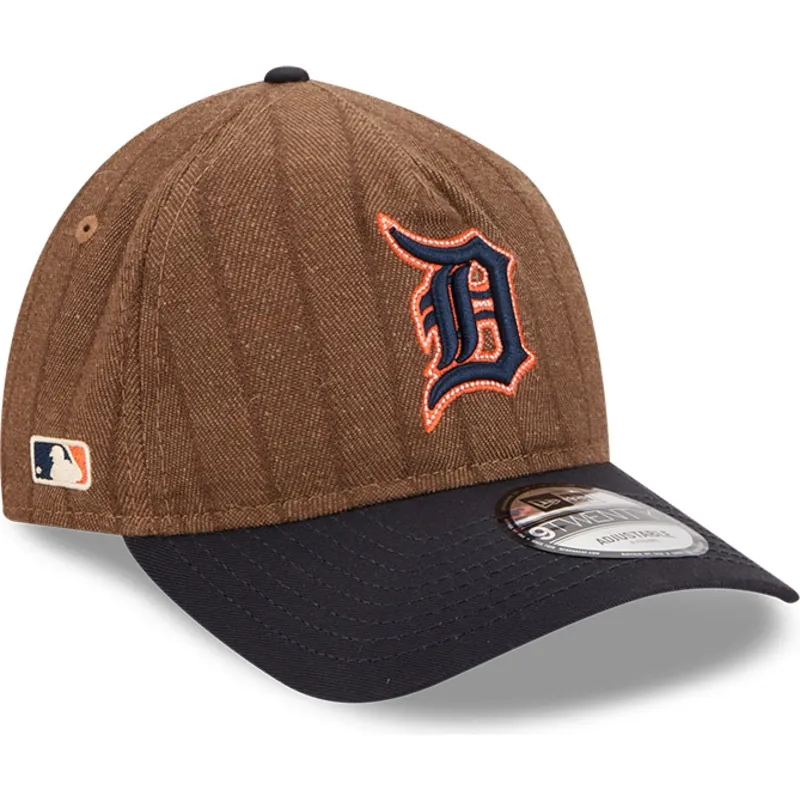cap-islenkta-brown-adjustable-strap-9twenty-a-frame-wool-pinstripe-detroit-tigers-mlb-new-era cap-islenkta-brown-adjustable-strap-9twenty-a-frame-wool-pinstripe-detroit-tigers-mlb-new-era