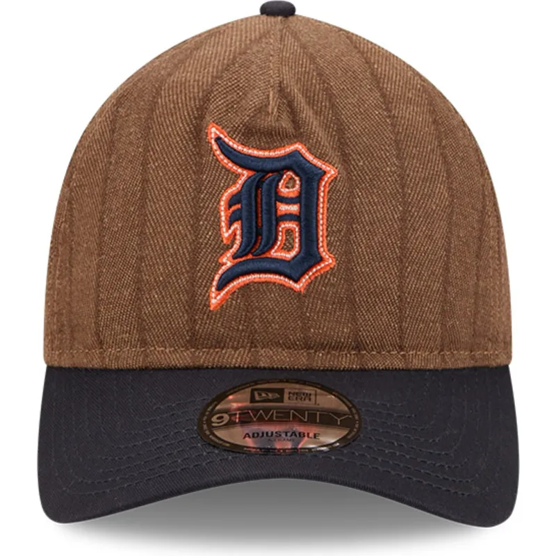 cap-islenkta-brown-adjustable-strap-9twenty-a-frame-wool-pinstripe-detroit-tigers-mlb-new-era cap-islenkta-brown-adjustable-strap-9twenty-a-frame-wool-pinstripe-detroit-tigers-mlb-new-era