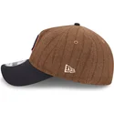 cap-islenkta-brown-adjustable-strap-9twenty-a-frame-wool-pinstripe-detroit-tigers-mlb-new-era
