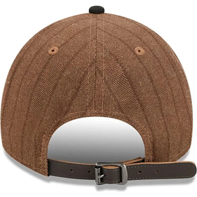 cap-islenkta-brown-adjustable-strap-9twenty-a-frame-wool-pinstripe-chicago-white-sox-mlb-new-era