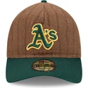 regulowana-brazowo-zielona-czapka-z-zakrzywionym-daszkiem-9twenty-a-frame-wool-pinstripe-oakland-athletics-mlb-marki-new-era