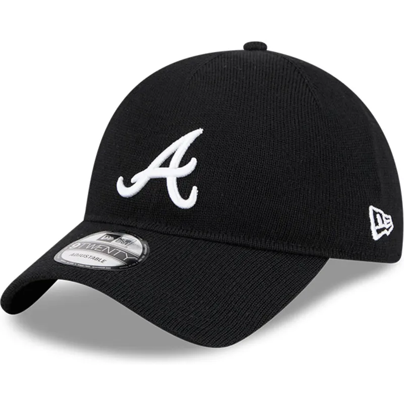czarna-regulowana-czapka-z-zakrzywionym-daszkiem-9twenty-merino-wool-atlanta-braves-mlb-new-era