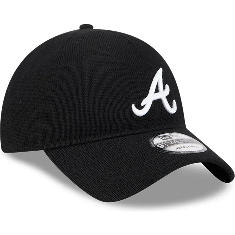 czarna-regulowana-czapka-z-zakrzywionym-daszkiem-9twenty-merino-wool-atlanta-braves-mlb-new-era