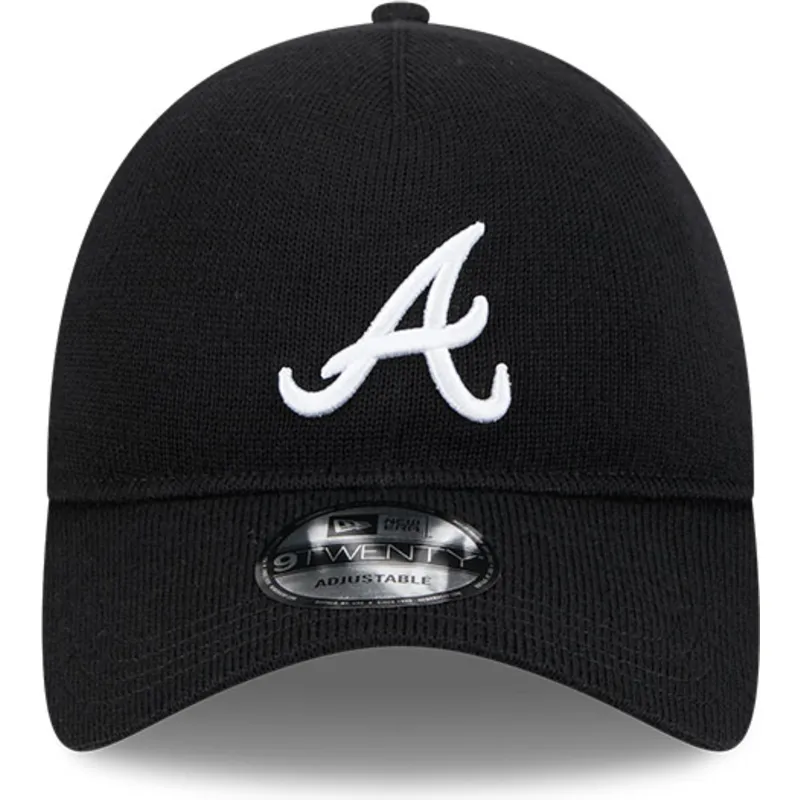 czarna-regulowana-czapka-z-zakrzywionym-daszkiem-9twenty-merino-wool-atlanta-braves-mlb-new-era