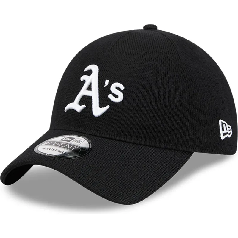 czapka-z-zakrzywionym-daszkiem-czarna-regulowana-9twenty-merino-wool-oakland-athletics-mlb-new-era