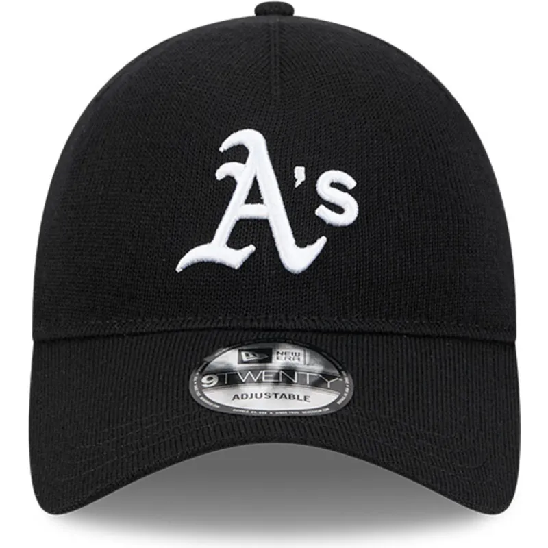 czapka-z-zakrzywionym-daszkiem-czarna-regulowana-9twenty-merino-wool-oakland-athletics-mlb-new-era