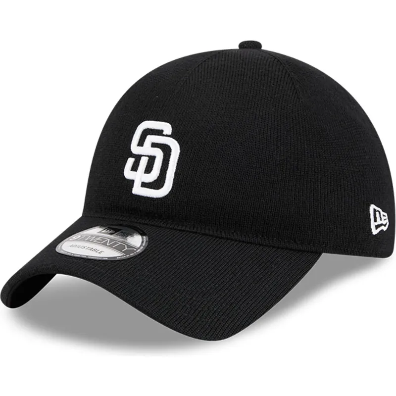 kepure-islenkta-juoda-reguliuojamas-9twenty-merino-wool-san-diego-padres-mlb-new-era