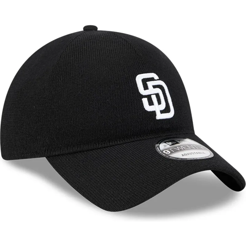 kepure-islenkta-juoda-reguliuojamas-9twenty-merino-wool-san-diego-padres-mlb-new-era