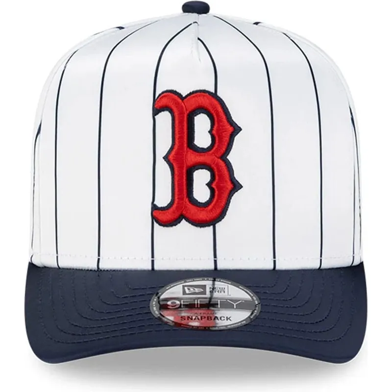 kepure-islenkta-balta-snapback-9fifty-a-frame-satin-pinstripe-boston-red-sox-mlb-new-era
