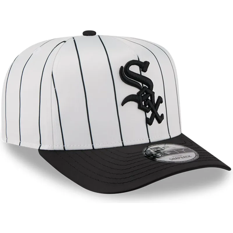 biala-i-czarna-zakrzywiona-czapka-snapback-9fifty-a-frame-satin-pinstripe-chicago-white-sox-mlb-new-era