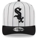 biala-i-czarna-zakrzywiona-czapka-snapback-9fifty-a-frame-satin-pinstripe-chicago-white-sox-mlb-new-era