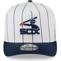 biala-i-granatowa-czapka-z-daszkiem-snapback-9fifty-a-frame-satin-pinstripe-chicago-white-sox-mlb-marki-new-era