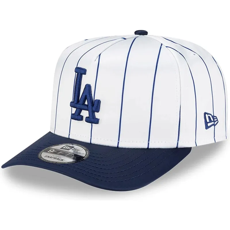 kepure-islenkta-balta-snapback-9fifty-a-frame-satin-pinstripe-los-angeles-dodgers-mlb-new-era