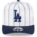biala-i-niebieska-czapka-z-zakrzywionym-daszkiem-snapback-9fifty-a-frame-satin-pinstripe-los-angeles-dodgers-mlb-od-new-era