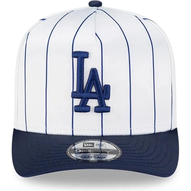 kepure-islenkta-balta-snapback-9fifty-a-frame-satin-pinstripe-los-angeles-dodgers-mlb-new-era