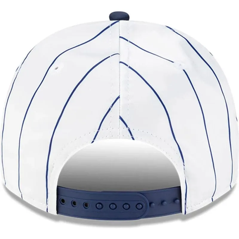 biala-i-niebieska-zakrzywiona-czapka-snapback-9fifty-a-frame-satin-pinstripe-los-angeles-dodgers-mlb-new-era