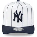 kepure-islenkta-balta-snapback-9fifty-a-frame-satin-pinstripe-new-york-yankees-mlb-new-era