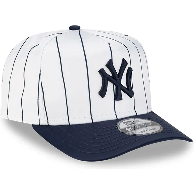 biala-i-granatowa-zakrzywiona-czapka-snapback-9fifty-a-frame-satin-pinstripe-new-york-yankees-mlb-new-era